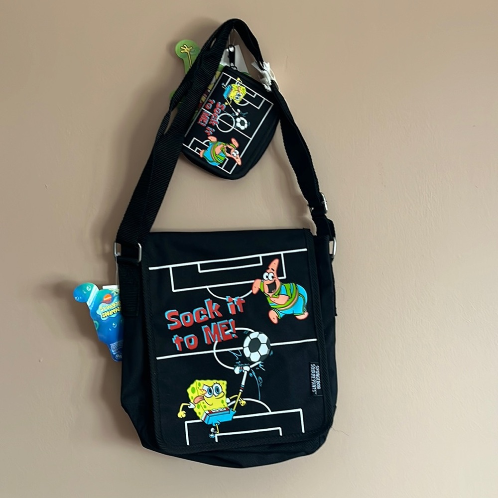 SpongeBob SquarePants Crossbody & Wallet New Old Stock Storage Patrick Sock it